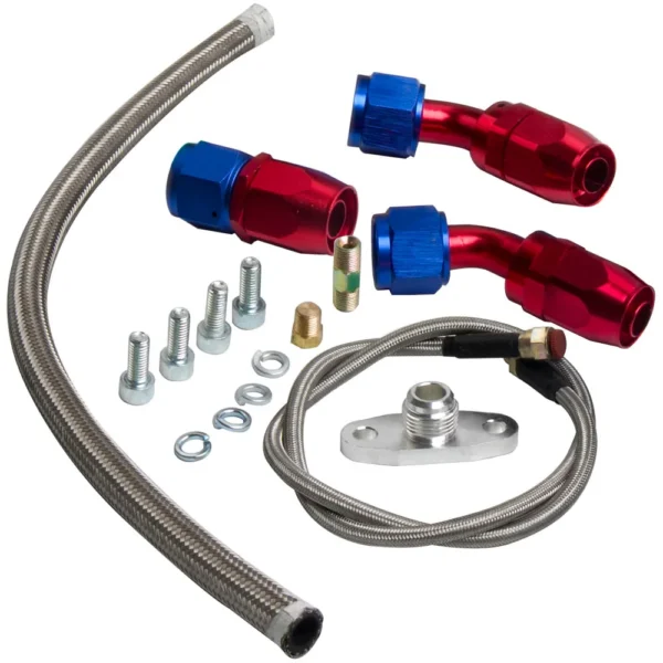 Turbo T04E T3T4 e linea di ritorno/alimentazione dell'olio e collettore Td42 per Nissan Horse 300+HP - - Racext 5