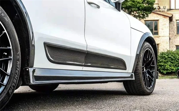 Per Porsche Macan 2018 2019 2020 2021 2022 Kit spoiler anteriore diffusore posteriore in vera fibra di carbonio - - Racext 4