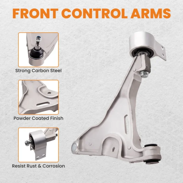 1 Pair Front Lower Control Arm & Ball Joint for Cadillac DTS 2006-2011 K80354 - - Racext 4