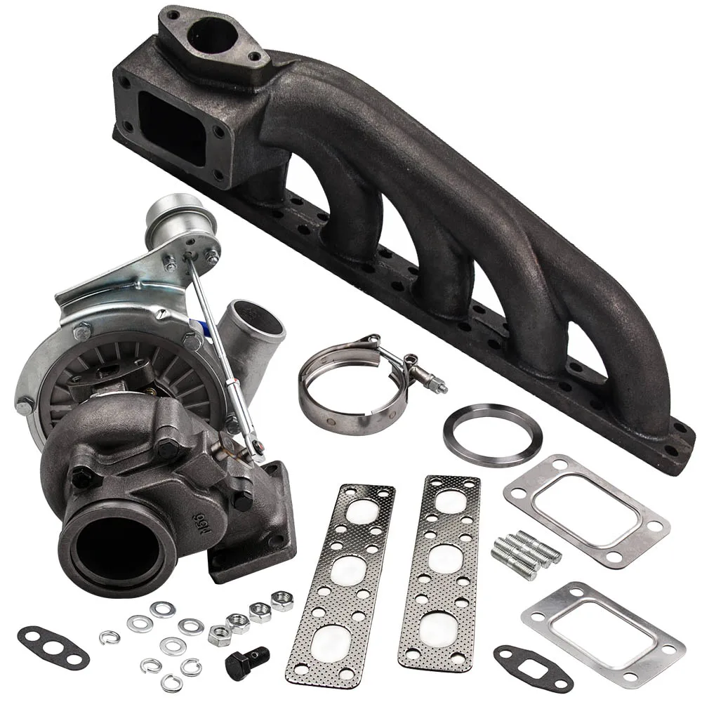 kf-S4307d8a13925467982a69a70c7578626J-T3-T4-T04E-V-band-Turbocharger-Internal-Wastegate-Turbo-Manifold-for-BMW-E36-E46 T3/T4 T04E V-band Turbocharger Internal Wastegate+Turbo Manifold for BMW E36 E46 - - Racext 1