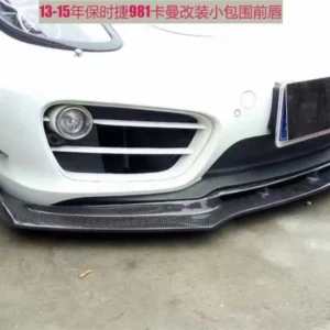 Per Porsche Cayman 981 2013-2016 Kit spoiler anteriore in vera fibra di carbonio, diffusore posteriore, minigonne laterali, copertura di sfiato, spoiler per bagagliaio, rifacimenti - - Racext 9