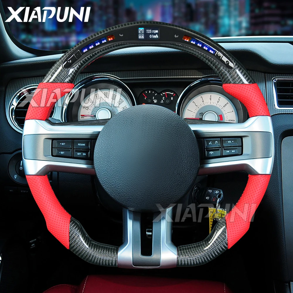 thumbnail image 2 of Black Carbon Fiber Steering Wheel Cover - Red Perforated Leather Hand Stitch For Honda Civic 2016-2021 2 of 11