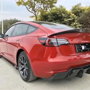 Per Tesla Model 3 2019 2020 2021 2022 2023 Kit minigonne laterali in fibra di carbonio REALE di alta qualità Spoiler per labbra - - Racext 11