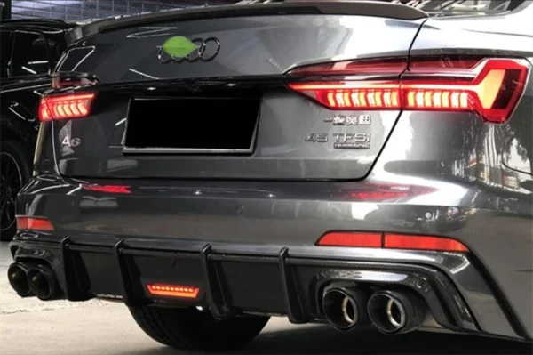 Pro Audi A6 S Line / S6 C8 2019 2020 2021 2022 Zadní spoiler z uhlíkových vláken - - Racext 4