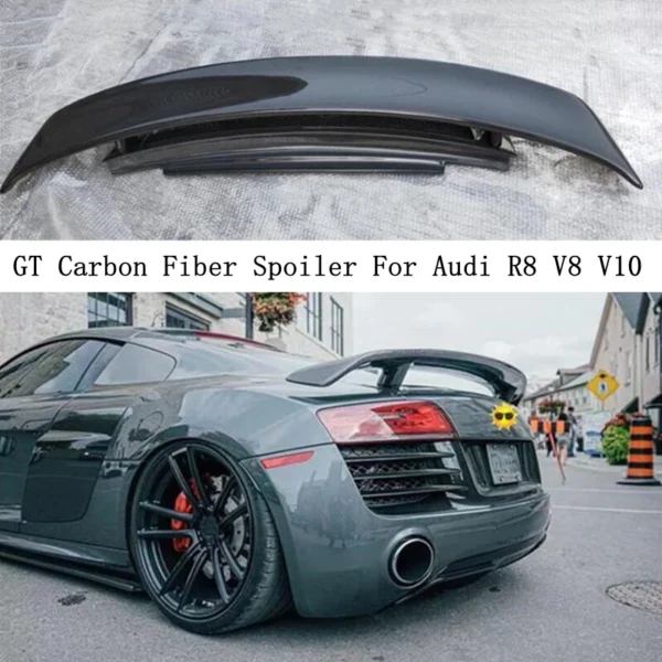 Spoiler in fibra di carbonio Audi R8 – Alettone posteriore di alta qualità per prestazioni e stile