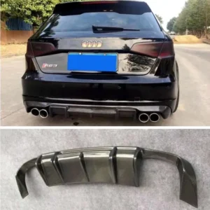 Per Audi A3 S Line S3 Sportback 2013-2016 Spoiler in vera fibra di carbonio di alta qualità