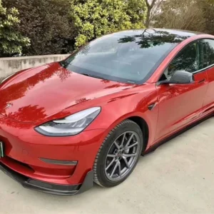 Per Tesla Model 3 2019 2020 2021 2022 2023 Kit minigonne laterali in fibra di carbonio REALE di alta qualità Spoiler per labbra - - Racext 9
