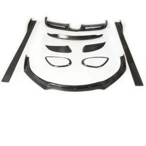 Per Porsche Cayman 981 2013-2016 Kit spoiler anteriore in vera fibra di carbonio, diffusore posteriore, minigonne laterali, copertura di sfiato, spoiler per bagagliaio, rifacimenti - - Racext 7