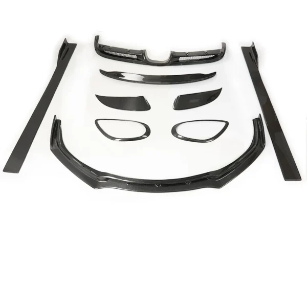 Per Porsche Cayman 981 2013-2016 Kit spoiler anteriore in vera fibra di carbonio, diffusore posteriore, minigonne laterali, copertura di sfiato, spoiler per bagagliaio, rifacimenti - - Racext 2