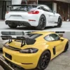 Spoiler per Porsche 718 981 987 Boxster Cayman 2016-2023 | Fibra di carbonio reale di alta qualità