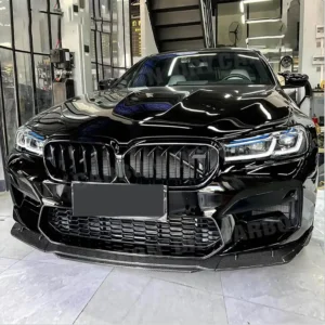 Carbon Fiber MT Style Front Bumper Lip Spoiler for BMW 5 Series F90 M5 LCI 2021+ Car Bumper Chin Shovel Bodykits Accessories - - Racext 13