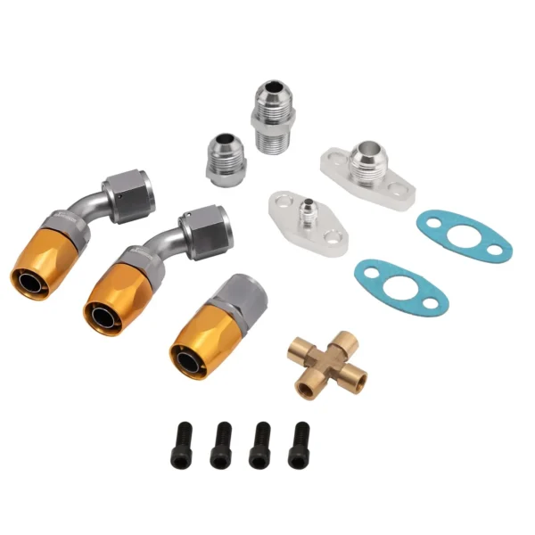 Kit linea olio GT35 GT3582 e collettore di scarico per Nissan Patrol 4.2L TD42 TB42 TB45 - - Racext 6