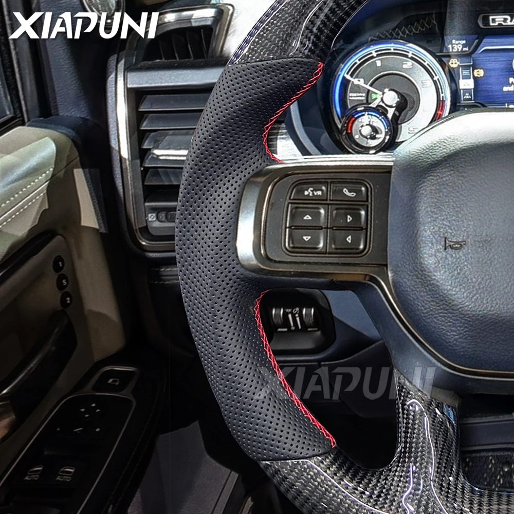 100-Carbon-Fiber-Steering-Wheel-For-RAM-2018-2022-Customize-Racing-Wheel.jpg 100% Carbon Fiber Steering Wheel For RAM 2018-2022 Customize Racing Wheel - - Racext 6