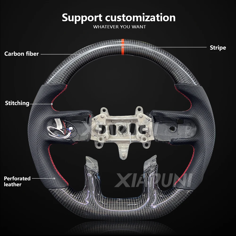 100-Carbon-Fiber-Steering-Wheel-For-RAM-2018-2022-Customize-Racing-Wheel.jpg 100% Carbon Fiber Steering Wheel For RAM 2018-2022 Customize Racing Wheel - - Racext 3