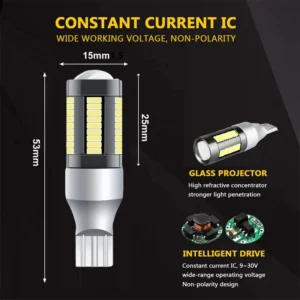 2Pcs For KIA Stonic 2017 2018 2019 2020 2021 2022 LED Backup Reversing light Bulb Canbus No Error - - Racext 9