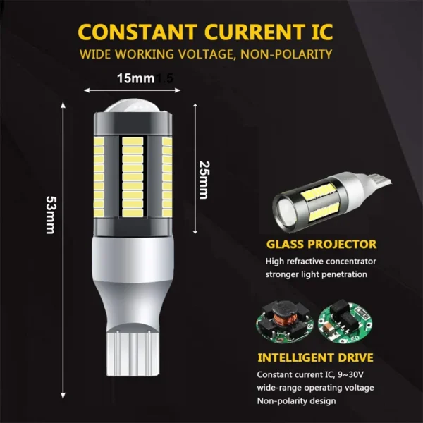 2Pcs For Kia Soul AM PS SK3 2010 -2015 2016 2017 2018 2019 2020 2021 2022 LED Backup Reversing light Bulb Canbus No Error - - Racext 3