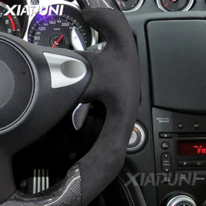 Carbon Fiber Steering Wheel Fit For Nissan 370Z Sylphy Infiniti FX50 QX70 FX37 FX35 Alcantara LED Shift Customized Sport Wheel - - Racext 13