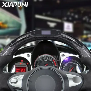 Carbon Fiber Steering Wheel Fit For Nissan 370Z Sylphy Infiniti FX50 QX70 FX37 FX35 Alcantara LED Shift Customized Sport Wheel - - Racext 11