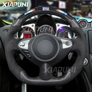Carbon Fiber Steering Wheel Fit For Nissan 370Z Sylphy Infiniti FX50 QX70 FX37 FX35 Alcantara LED Shift Customized Sport Wheel
