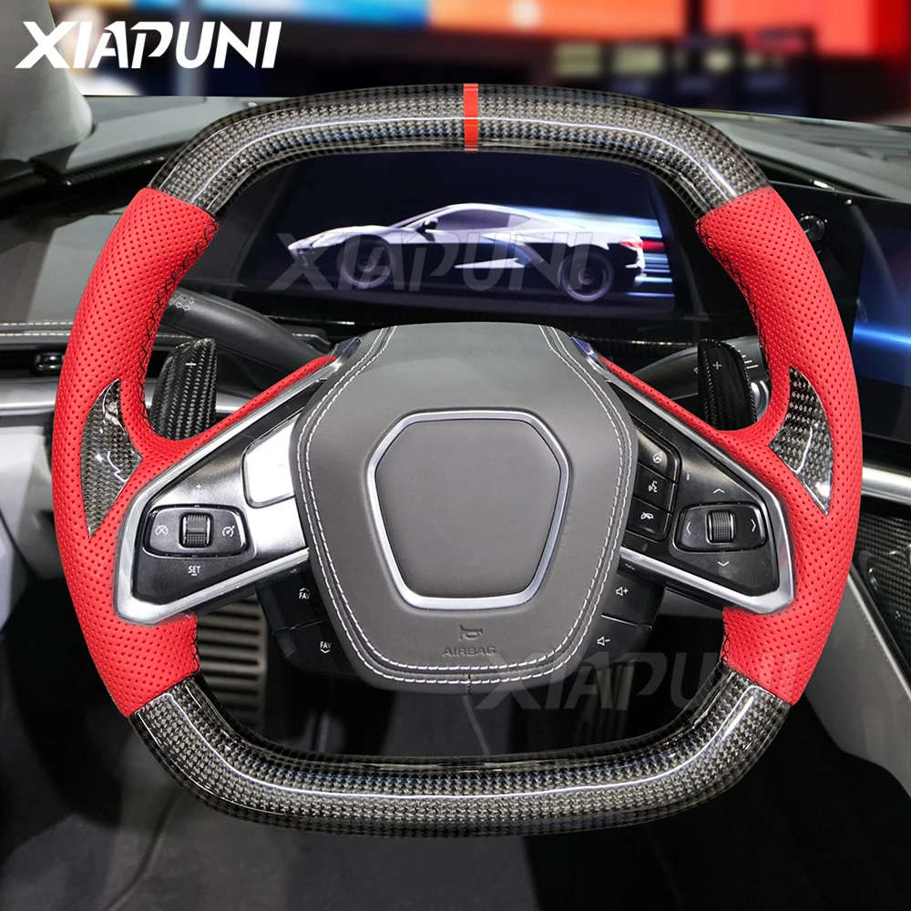 Premium Carbon Fiber Racing Steering Wheel with Customizable LED Light ...