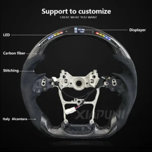 Elite Carbon Command: LED-Integrated Racing Wheel for Toyota Land Cruiser LC300 2022 - - Racext 7