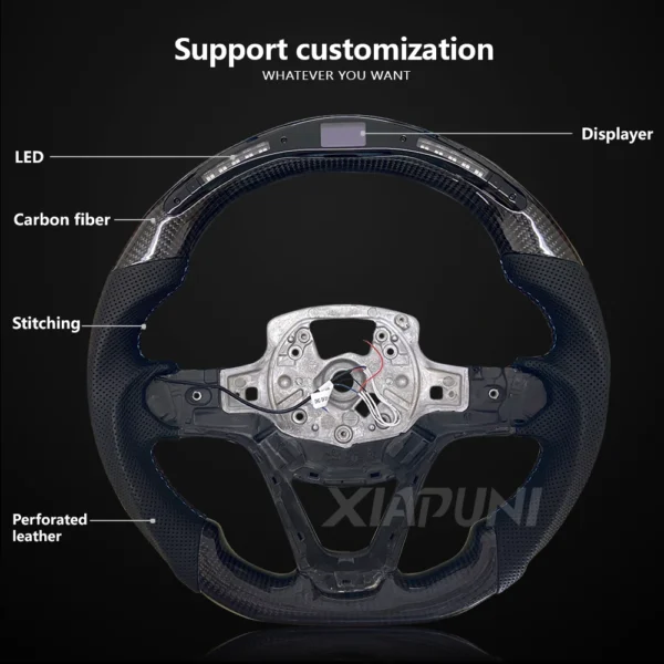 Customized Carbon Fiber LED Sport Steering Wheel for BMW i8 (2014-2020) - - Racext 3