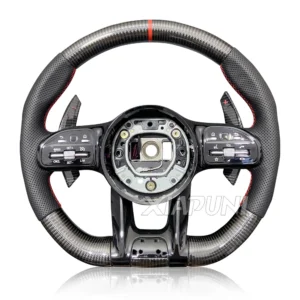 Fit For Benz Mercedes AMG Carbon Fiber Steering Wheel C63 W212 W205 W204 W213 2012-2021 Paddle Shifter Sport Steering Wheel - - Racext 9