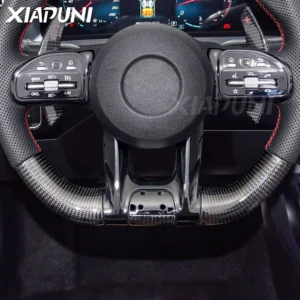 Fit For Benz Mercedes AMG Carbon Fiber Steering Wheel C63 W212 W205 W204 W213 2012-2021 Paddle Shifter Sport Steering Wheel - - Racext 15