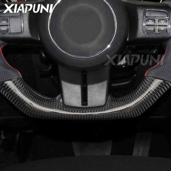Custom Handmade Carbon Fiber Racing Steering Wheel with LED for Jeep Wrangler 2011-2017 Model - - Racext 6