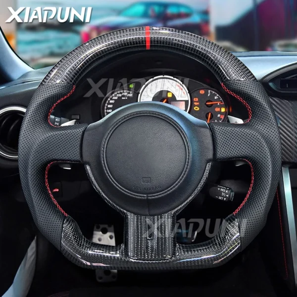 100% Carbon Fiber LED Customized Racing Steering Wheel for Toyota 86 BRZ (2012-2015) - - Racext 3