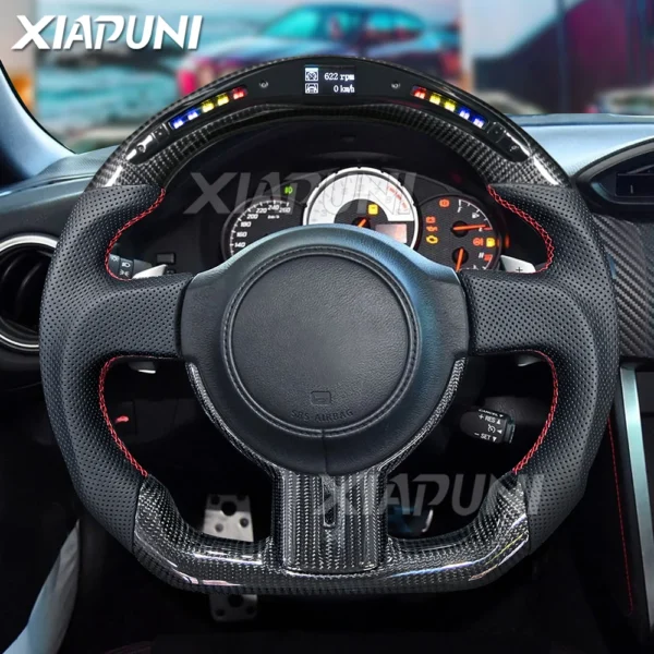 100% Carbon Fiber LED Customized Racing Steering Wheel for Toyota 86 BRZ (2012-2015) - - Racext 1