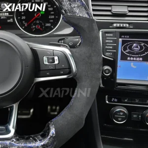 Fit For VW Steering Wheel Golf 7 MK7 Mk7.5 GTI Scirocco Polo GTS R Line 2015-2017 Forge Carbon Customized LED RPM Racing Wheel - - Racext 11