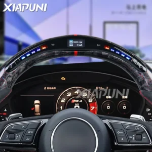 "Premium Audi LED Customized Racing Steering Wheel: Genuine Carbon Fiber Design for RS3, RS4, RS5, RS6, RS7, S3, S4, S5, S6, S7, S8, A3, A4, A5, A6 Models (2016-2020) with Multiple LED Light Bead Options - - Racext 13