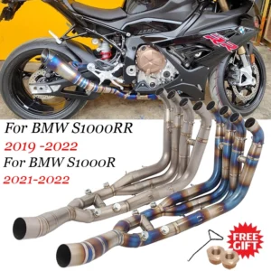 For BMW S1000RR 2019-2022 S1000R 2021 2022 Complete Exhaust System Header Front Link Pipe Stock Titanium Stainless Steel
