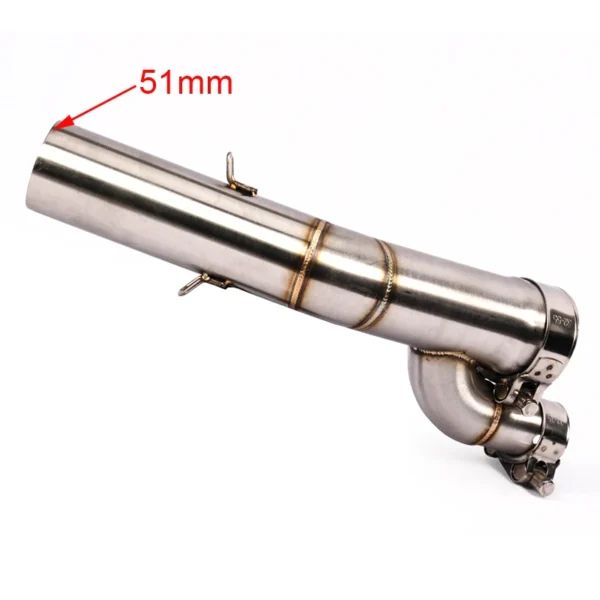 For BMW S1000RR Exhaust Connection Stainless Steel Middle Link Pipe Tail Escape Motorcycle Accessories Slip On - - Racext 1