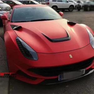 For Ferrari F12 2013-NO Real Carbon Fiber Front Engine Hood Bonnet Vent Decorate Tim Cover High Quality Car Accessories - - Racext 13