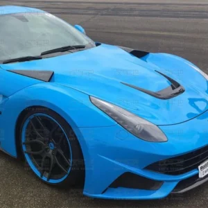 For Ferrari F12 2013-NO Real Carbon Fiber Front Engine Hood Bonnet Vent Decorate Tim Cover High Quality Car Accessories - - Racext 15