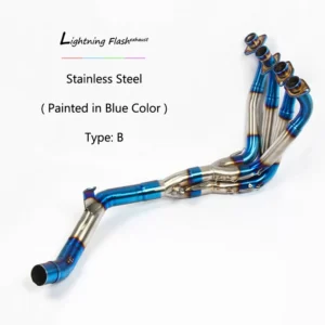 Per Kawasaki Z900 Ninja 900 2017-2022 51MM Slip-on Sistema di scarico Header Mid Link Pipe Lega di titanio Tubo in acciaio inossidabile - - Racext 9