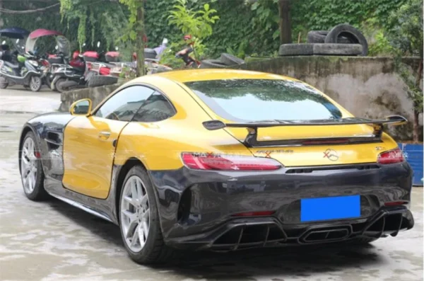 For Mercedes Benz AMG GT GTS GTC 2015-2023 Real Carbon Fiber Spoiler REAR WING TRUNK LIP SPOILERS High Quality GTR Splitters - - Racext 4