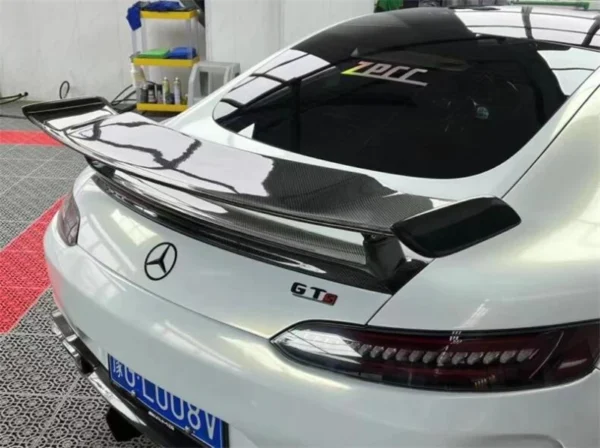 For Mercedes Benz AMG GT GTS GTC 2015-2023 Real Carbon Fiber Spoiler REAR WING TRUNK LIP SPOILERS High Quality GTR Splitters - - Racext 3