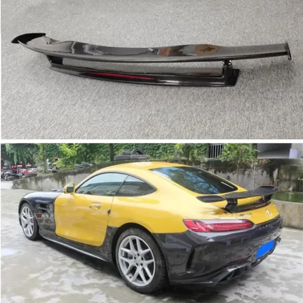 For Mercedes Benz AMG GT GTS GTC 2015-2023 Real Carbon Fiber Spoiler REAR WING TRUNK LIP SPOILERS High Quality GTR Splitters - - Racext 1