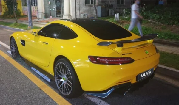 For Mercedes Benz AMG GT GTS GTC 2015-2023 Real Carbon Fiber Spoiler REAR WING TRUNK LIP SPOILERS High Quality GTR Splitters - - Racext 6