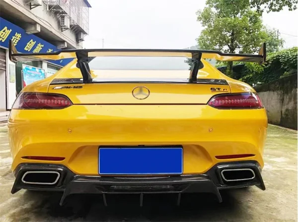 For Mercedes Benz AMG GT GTS GTC GTR 2015-2023 High Quality REAL Carbon Fiber Rear Diffuser Bumper Lip Spoiler Kit Splitters - - Racext 5