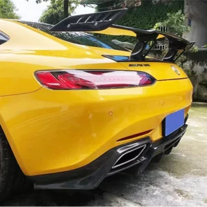 For Mercedes Benz AMG GT GTS GTC GTR 2015-2023 High Quality REAL Carbon Fiber Rear Diffuser Bumper Lip Spoiler Kit Splitters - - Racext 11