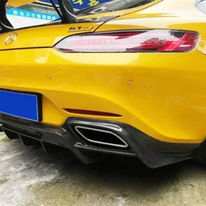 For Mercedes Benz AMG GT GTS GTC GTR 2015-2023 High Quality REAL Carbon Fiber Rear Diffuser Bumper Lip Spoiler Kit Splitters - - Racext 9