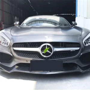 For Mercedes Benz AMG GT GTS GTC GTR 2015-2023 REAL Carbon Fiber Front Lip Diffuser Bumper Spoiler High Quality Kit Splitters - - Racext 15