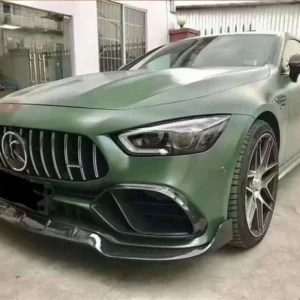For Mercedes Benz AMG GT50 GT53 2019-2023 REAL Carbon Fiber Front Bumper Fog Lamp Cover Air Outlet Lip Spoiler Kit Splitters - - Racext 12