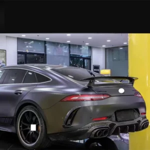 For Mercedes Benz AMG GT63 GT63S 4-Door 2019-2023 Real Carbon Fiber Rear Diffuser Bumper Lip Spoiler Kit Splitter Tail Throat - - Racext 15