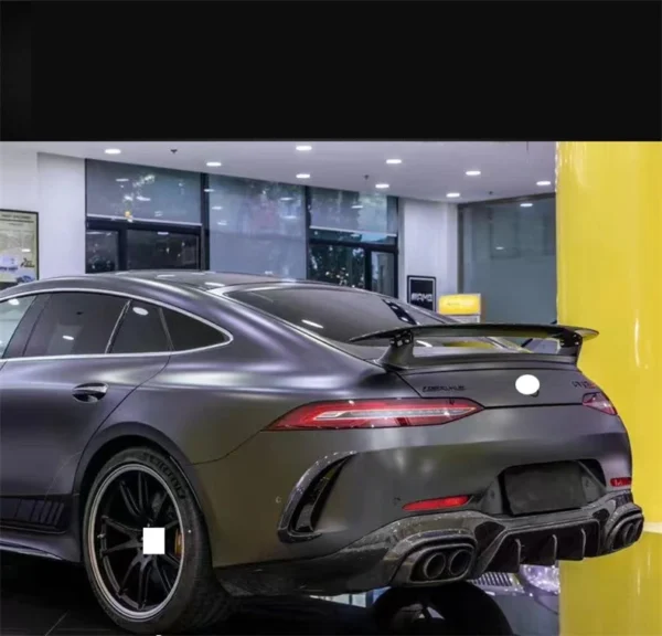 For Mercedes Benz AMG GT63 GT63S 4-Door 2019-2023 Real Carbon Fiber Rear Diffuser Bumper Lip Spoiler Kit Splitter Tail Throat - - Racext 6