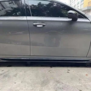 For Mercedes Benz CLA W118 CLA200 CLA220 CLA260 CLA35 CLA45S 2018-2023 Real Carbon Fiber Body Side Skirt Kit Lip Spoiler Refits - - Racext 12